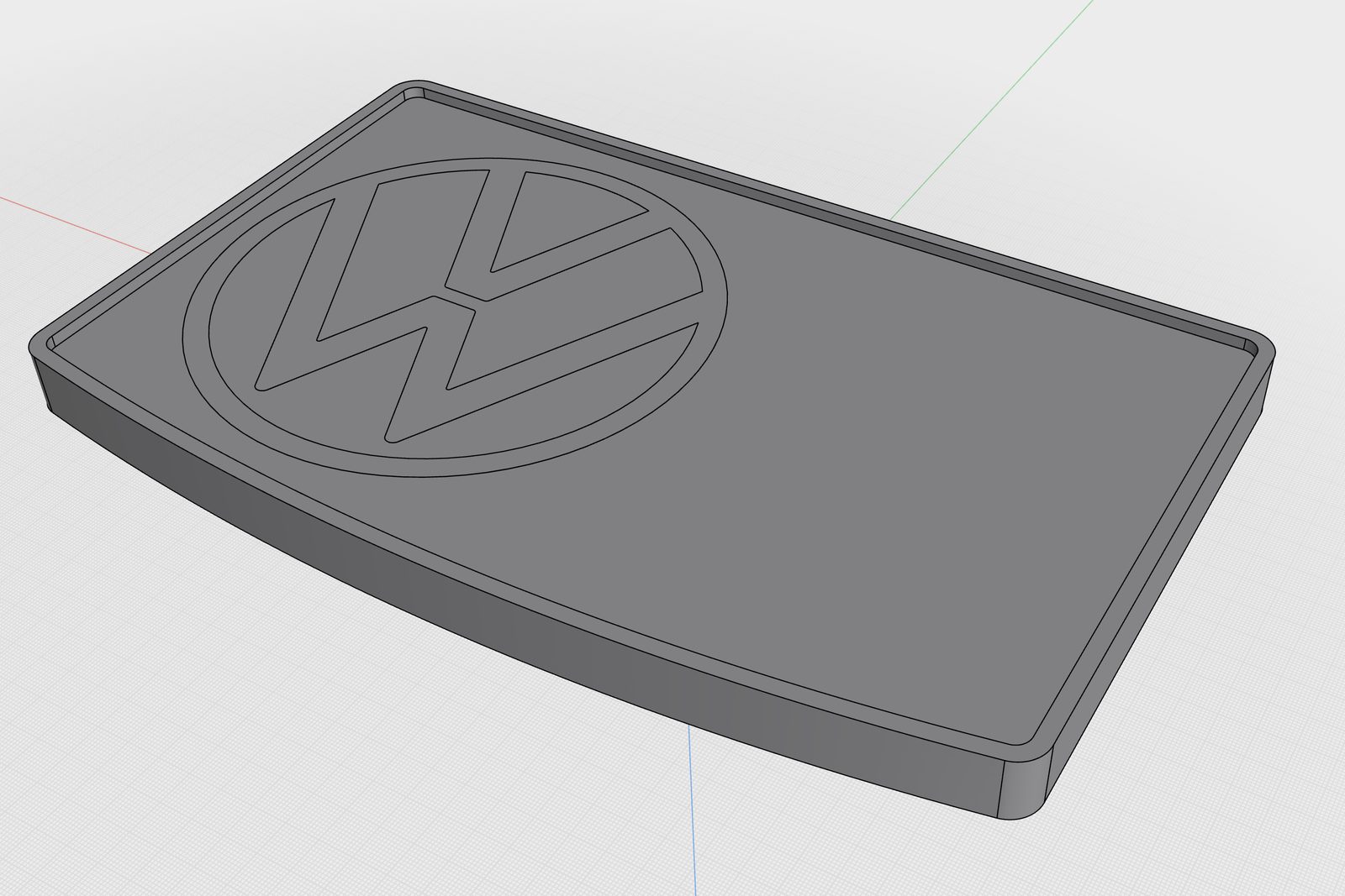 Plastic Vantastic modular campervan coffee table, VW logo top